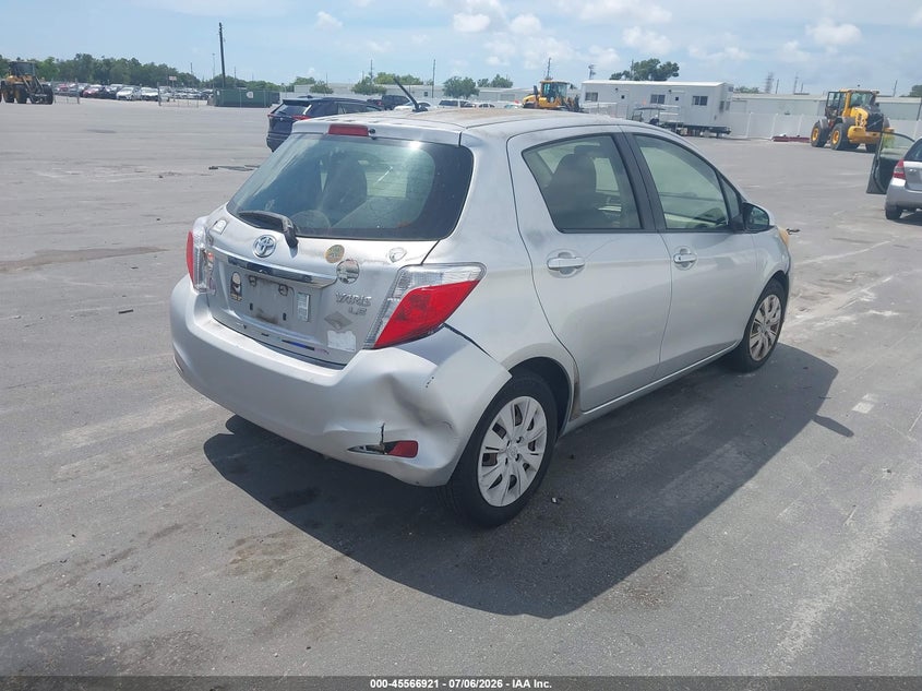 2014 Toyota Yaris VIN JTDKTUD32ED579018 IAAI salvage auction — NORMAL WEAR, Clear (Florida), sold $1,800 on 2026-07-27 (photo 4)
