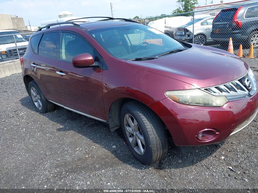 2009 Nissan Murano VIN JN8AZ18W59W116673 IAAI salvage auction — NORMAL WEAR, Clear (New Jersey), sold $400 on 2026-07-29 (photo 1)