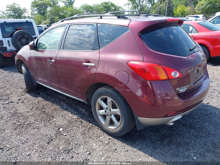 2009 Nissan Murano VIN JN8AZ18W59W116673 IAAI salvage auction — NORMAL WEAR, Clear (New Jersey), sold $400 on 2026-07-29 (photo 3)