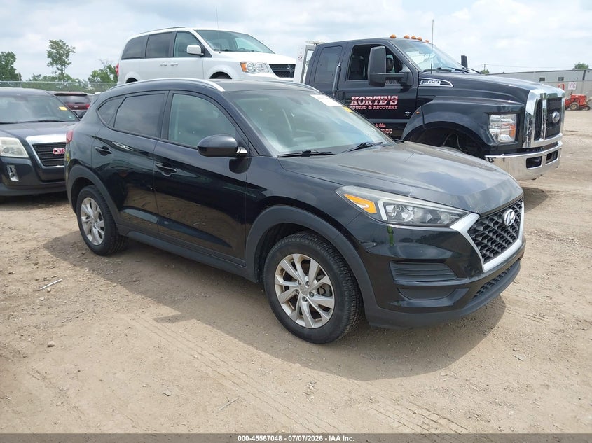 2019 Hyundai Tucson VIN KM8J3CA49KU989244 IAAI salvage auction — REAR END, Salvage Title, sold $3,250 on 2026-07-23 (photo 1)