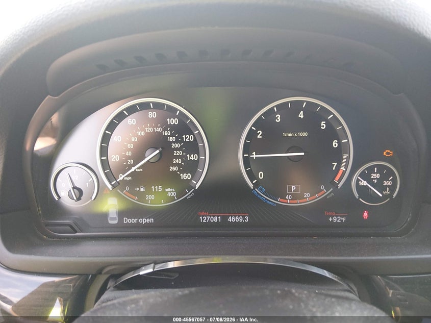 2013 BMW 5er VIN WBAFU7C57DDU68432 IAAI salvage auction — RIGHT FRONT, Salvage Title, sold $1,500 on 2026-07-31 (photo 7)