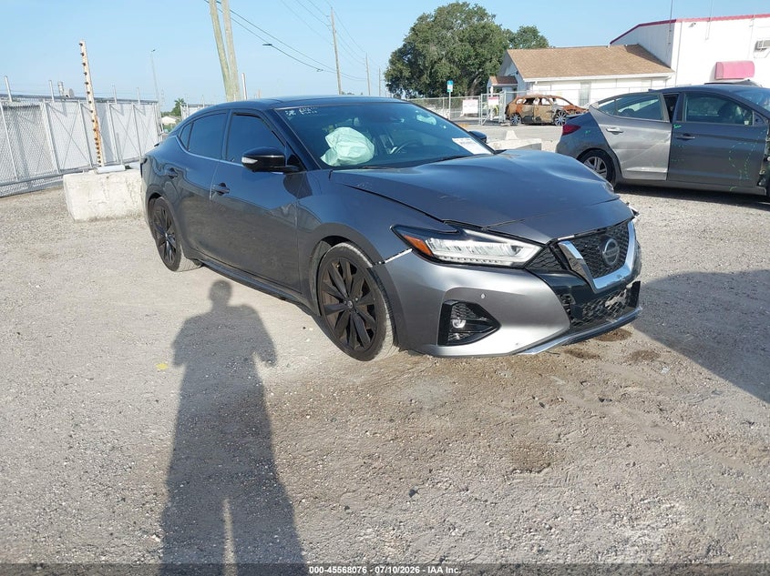2020 Nissan Maxima VIN 1N4AA6EV3LC380923 IAAI salvage auction — FRONT END, Salvage Title, sold $3,400 on 2026-09-10 (photo 1)