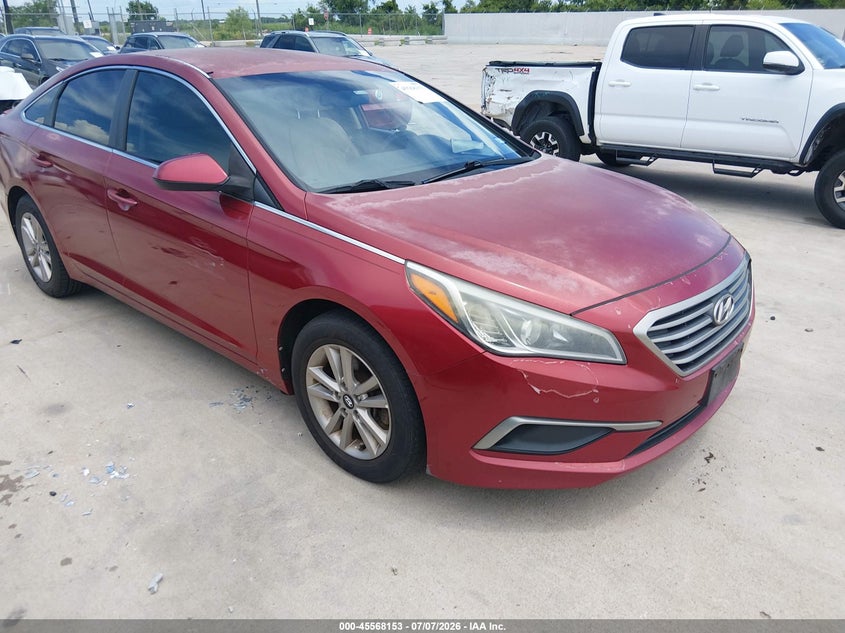 2016 Hyundai Sonata VIN 5NPE24AF4GH286409 IAAI salvage auction — NORMAL WEAR, Original (Texas), sold $675 on 2026-07-24 (photo 1)