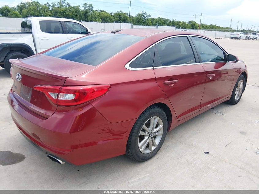 2016 Hyundai Sonata VIN 5NPE24AF4GH286409 IAAI salvage auction — NORMAL WEAR, Original (Texas), sold $675 on 2026-07-24 (photo 4)