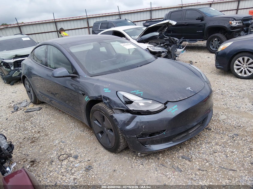 2021 Tesla Model 3 VIN 5YJ3E1EA1MF872989 IAAI salvage auction — RIGHT FRONT, Clear (Arkansas), sold $9,750 on 2026-09-03 (photo 1)