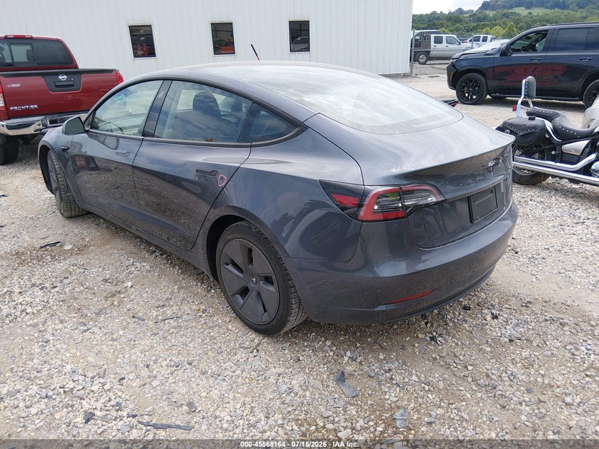2021 Tesla Model 3 VIN 5YJ3E1EA1MF872989 IAAI salvage auction — RIGHT FRONT, Clear (Arkansas), sold $9,750 on 2026-09-03 (photo 3)