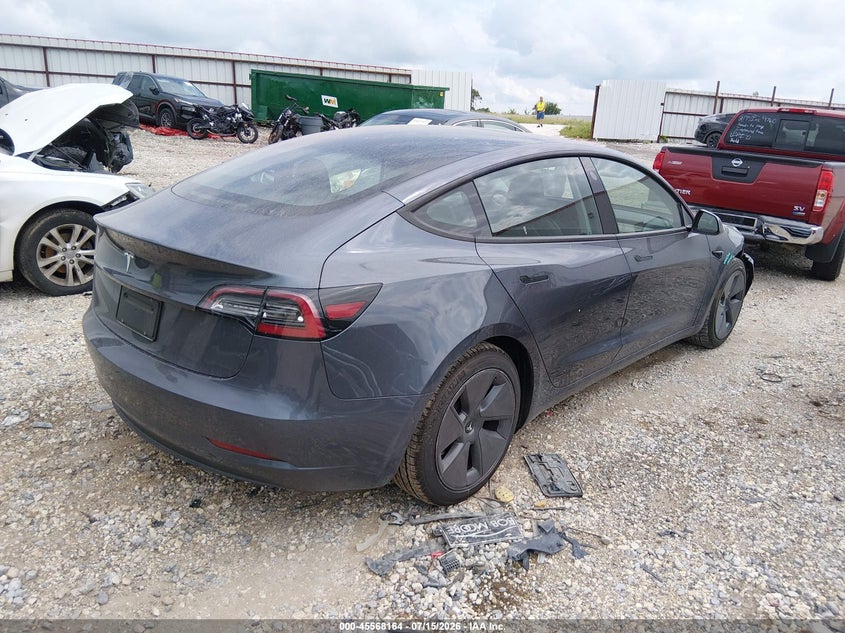 2021 Tesla Model 3 VIN 5YJ3E1EA1MF872989 IAAI salvage auction — RIGHT FRONT, Clear (Arkansas), sold $9,750 on 2026-09-03 (photo 4)