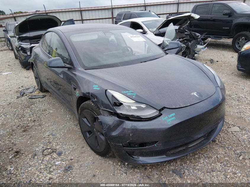 2021 Tesla Model 3 VIN 5YJ3E1EA1MF872989 IAAI salvage auction — RIGHT FRONT, Clear (Arkansas), sold $9,750 on 2026-09-03 (photo 6)