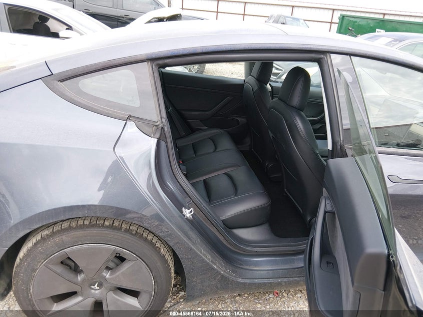 2021 Tesla Model 3 VIN 5YJ3E1EA1MF872989 IAAI salvage auction — RIGHT FRONT, Clear (Arkansas), sold $9,750 on 2026-09-03 (photo 8)
