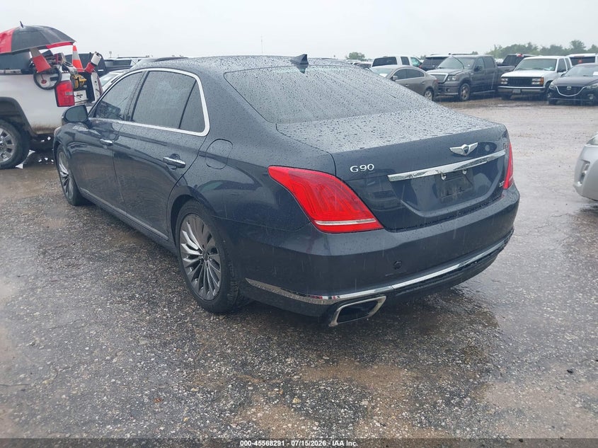 2017 Genesis G90 VIN KMHG34JA9HU028741 IAAI salvage auction — REAR END, Original (Texas), sold $4,550 on 2026-07-28 (photo 3)