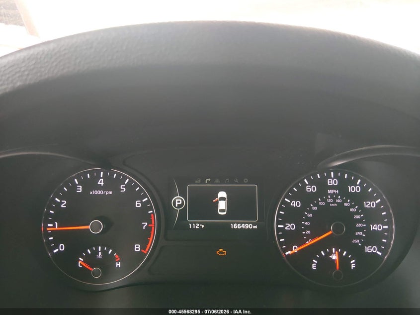 2016 Kia Optima VIN 5XXGV4L24GG086457 IAAI salvage auction — NORMAL WEAR, Salvage Title, sold $2,050 on 2026-07-21 (photo 7)