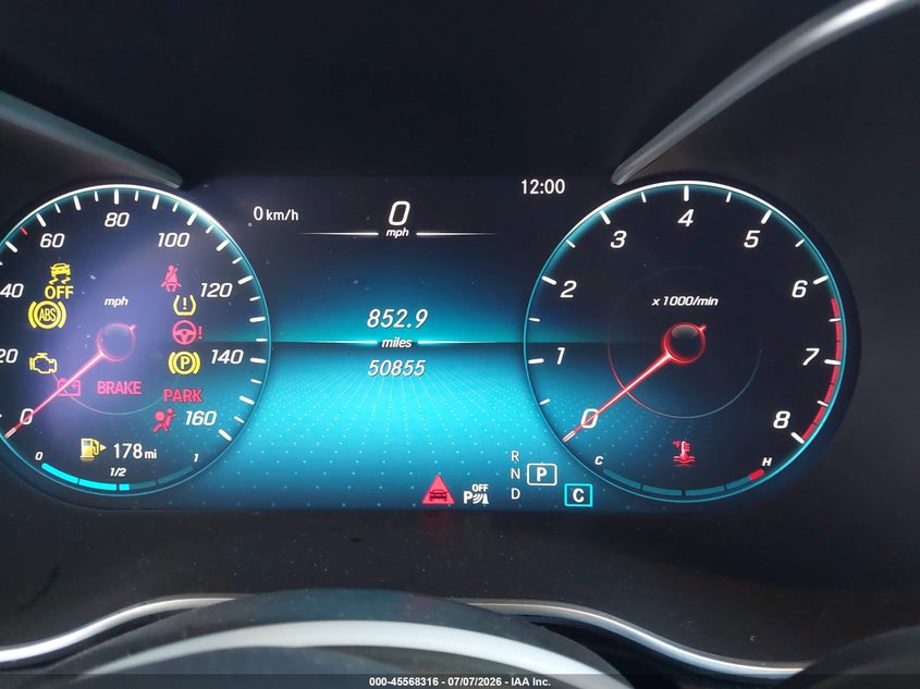 2021 Mercedes-benz Glc coupe VIN W1N0J8EB9MF948026 IAAI salvage auction — FRONT END, Wait Title, sold $8,900 on 2026-09-22 (photo 7)