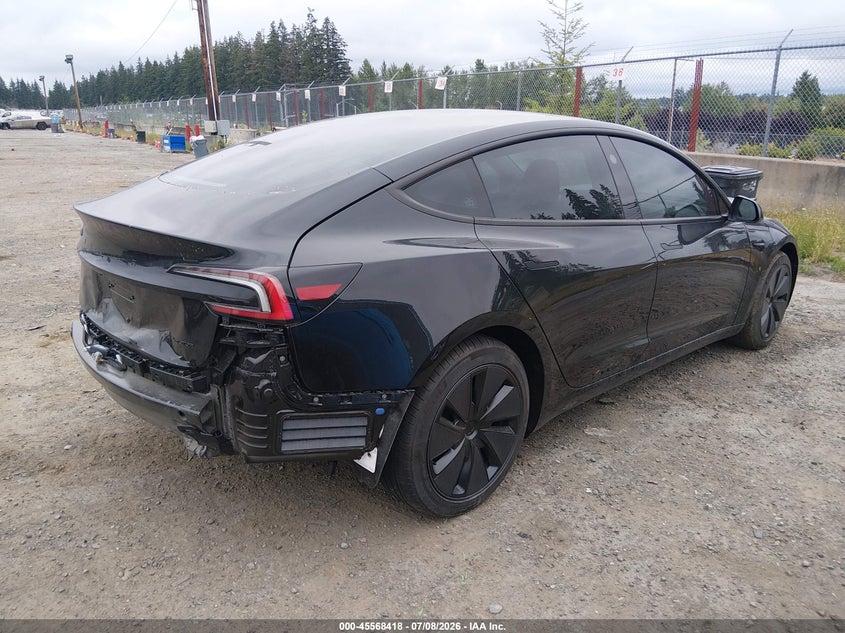2026 Tesla Model 3 VIN 5YJ3E1EB2TF132536 IAAI salvage auction — REAR END, Bill Of Sale (Washington), sold $21,200 on 2026-07-17 (photo 4)