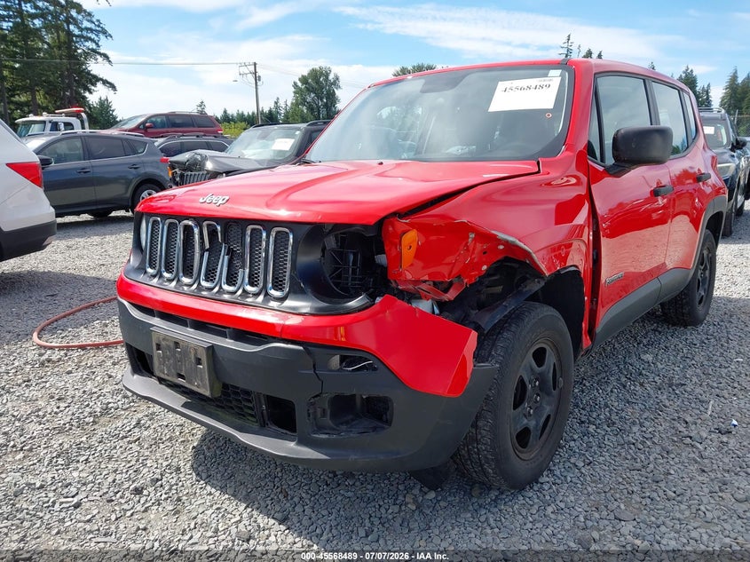 2017 Jeep Renegade VIN ZACCJBAB1HPF38699 IAAI salvage auction — LEFT FRONT, Salvage Title, sold $2,000 on 2026-07-24 (photo 6)