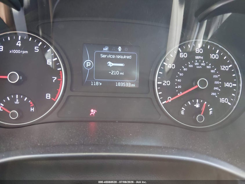 2018 Kia Optima VIN 5XXGT4L38JG252551 IAAI salvage auction — NORMAL WEAR, Salvage Title, sold $2,200 on 2026-07-14 (photo 7)