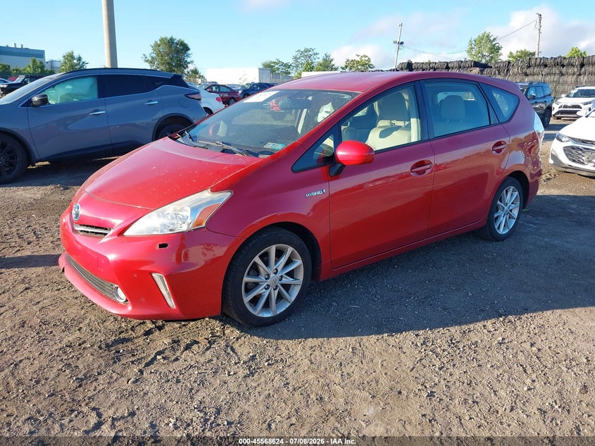 2014 Toyota Prius v VIN JTDZN3EU3E3320313 IAAI salvage auction — RIGHT FRONT, Salvage Title, sold $1,450 on 2026-07-17 (photo 2)