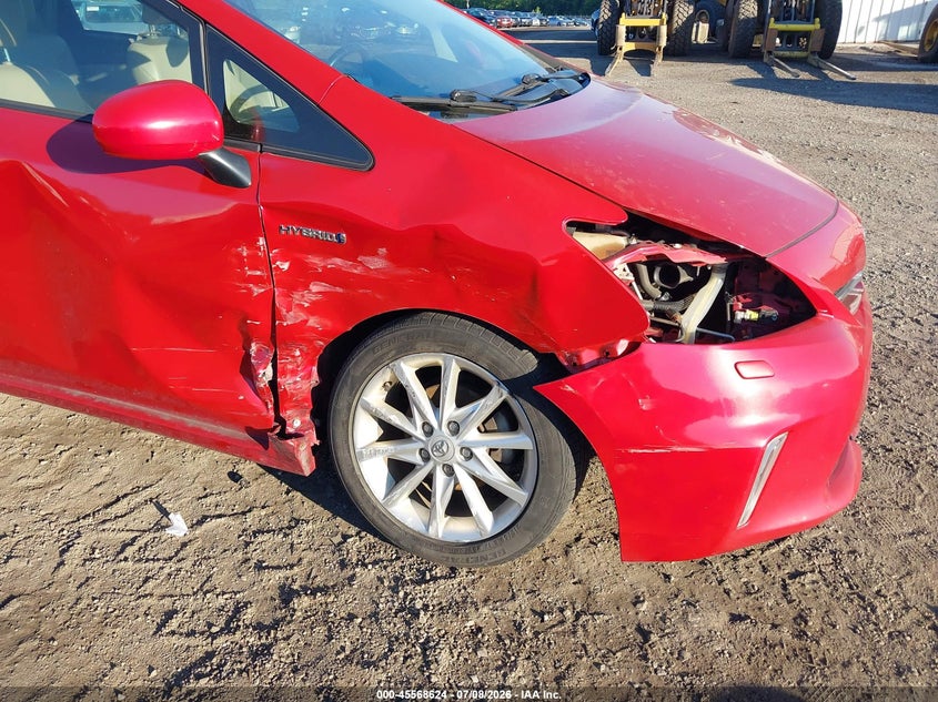 2014 Toyota Prius v VIN JTDZN3EU3E3320313 IAAI salvage auction — RIGHT FRONT, Salvage Title, sold $1,450 on 2026-07-17 (photo 6)