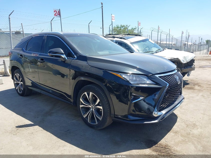 2019 Lexus Rx 450h VIN 2T2BGMCA9KC037682 IAAI salvage auction — LEFT FRONT, Clear-Dealer Only (Texas), sold $18,950 on 2026-07-29 (photo 1)