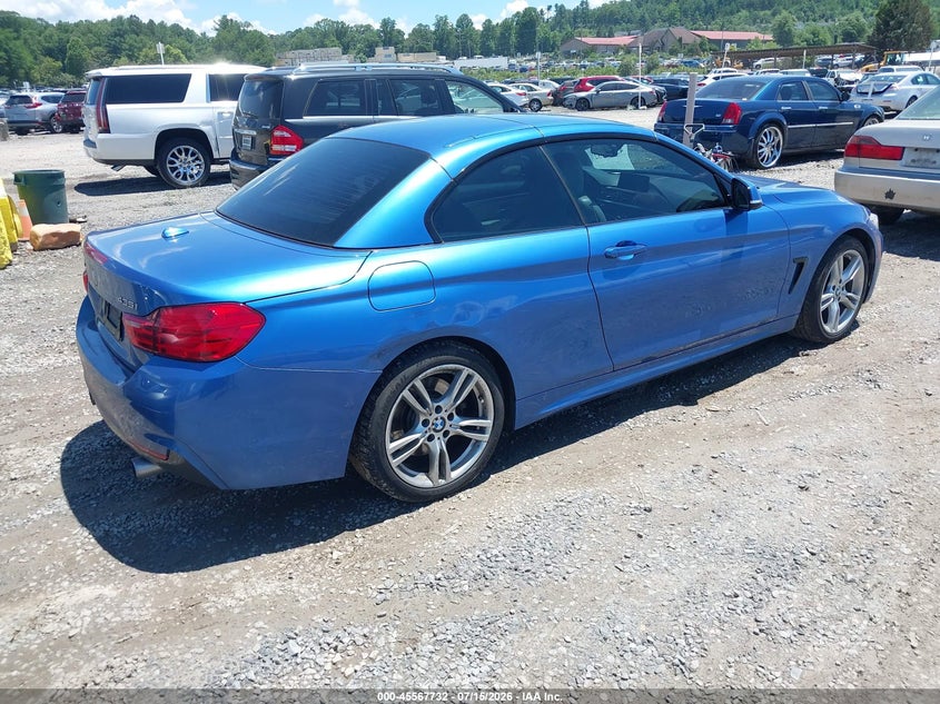 2015 BMW 4er VIN WBA3T7C58F5A36857 IAAI salvage auction — RIGHT REAR, Salvage (North Carolina), sold $4,950 on 2026-08-21 (photo 4)