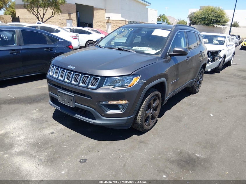 2018 Jeep Compass VIN 3C4NJCBB6JT469164 IAAI salvage auction — RIGHT SIDE, Salvage Title, sold $3,750 on 2026-08-14 (photo 2)