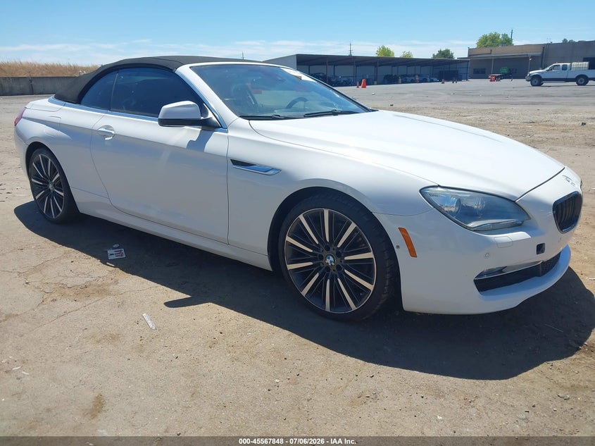 2012 BMW 6er VIN WBALZ3C57CC397797 IAAI salvage auction — NORMAL WEAR, Salvage Title, sold $2,000 on 2026-07-15 (photo 1)