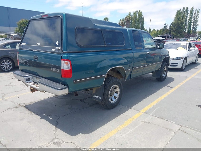 1997 Toyota T100 VIN JT4UN22D1V0035412 IAAI salvage auction — REAR END, Salvage (California), sold $1,450 on 2026-07-19 (photo 4)