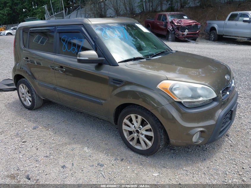 2012 Kia Soul VIN KNDJT2A64C7412587 IAAI salvage auction — LEFT SIDE, Salvage Title, sold $175 on 2026-07-28 (photo 1)