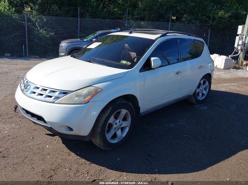 2005 Nissan Murano VIN JN8AZ08W35W440905 IAAI salvage auction — FRONT END, Salvage (Pennsylvania), sold $400 on 2026-07-24 (photo 2)