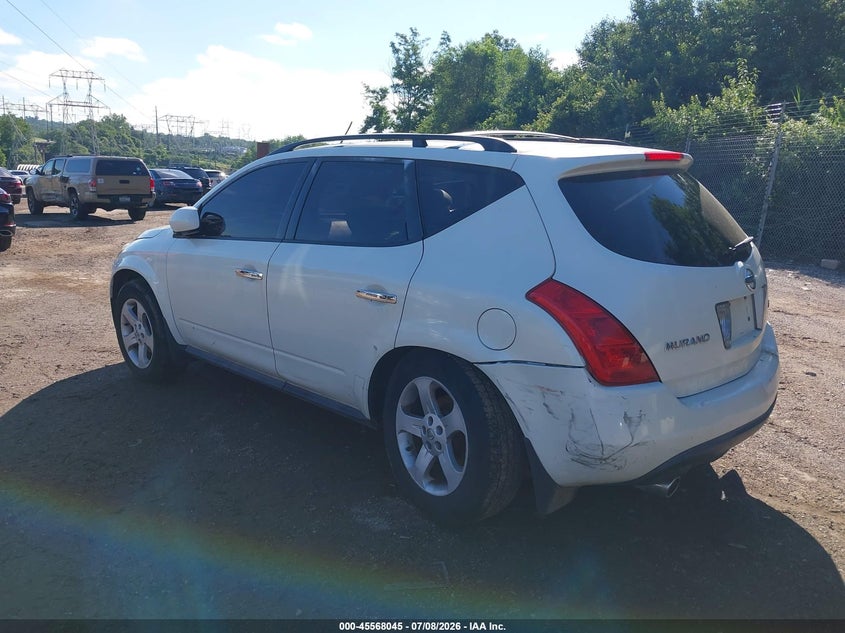 2005 Nissan Murano VIN JN8AZ08W35W440905 IAAI salvage auction — FRONT END, Salvage (Pennsylvania), sold $400 on 2026-07-24 (photo 3)