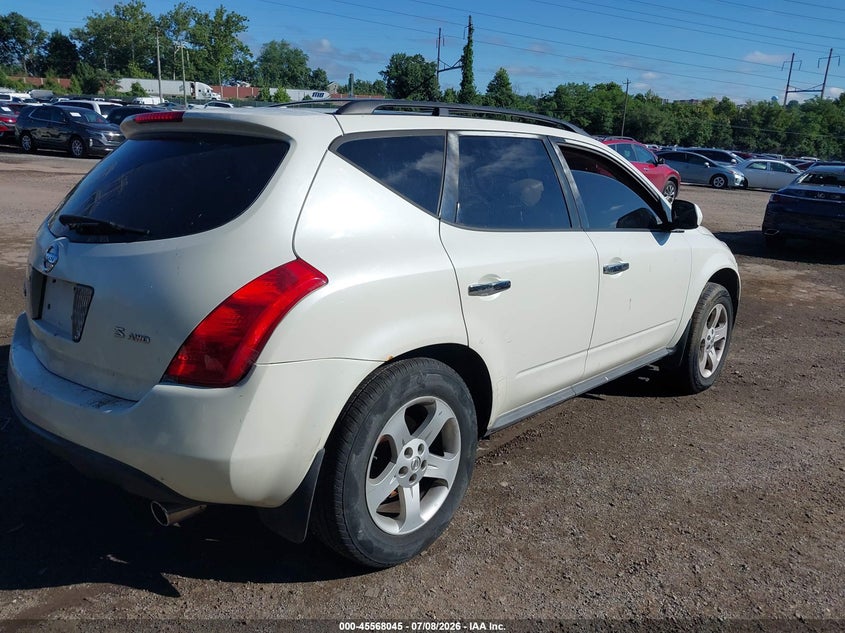 2005 Nissan Murano VIN JN8AZ08W35W440905 IAAI salvage auction — FRONT END, Salvage (Pennsylvania), sold $400 on 2026-07-24 (photo 4)