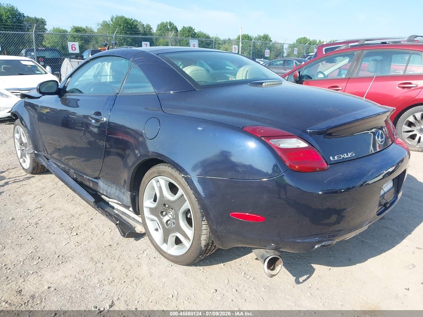 2008 Lexus Sc 430 VIN JTHFN45Y189019986 IAAI salvage auction — FRONT & REAR, Mv-907A (New York), sold $375 on 2026-07-30 (photo 3)