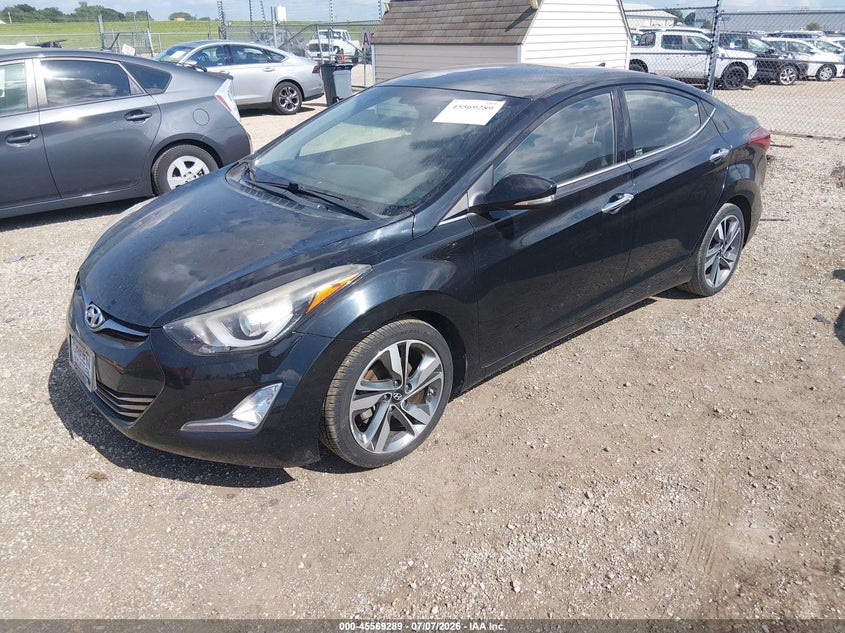 2014 Hyundai Elantra VIN KMHDH4AE5EU046138 IAAI salvage auction — NORMAL WEAR, Salvage Title, sold $750 on 2026-07-22 (photo 2)
