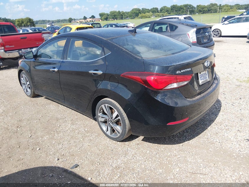 2014 Hyundai Elantra VIN KMHDH4AE5EU046138 IAAI salvage auction — NORMAL WEAR, Salvage Title, sold $750 on 2026-07-22 (photo 3)
