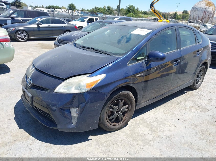 2013 Toyota Prius VIN JTDKN3DU0D1734758 IAAI salvage auction — NORMAL WEAR, Clear - Dealer Only (California), sold $3,000 on 2026-07-16 (photo 2)