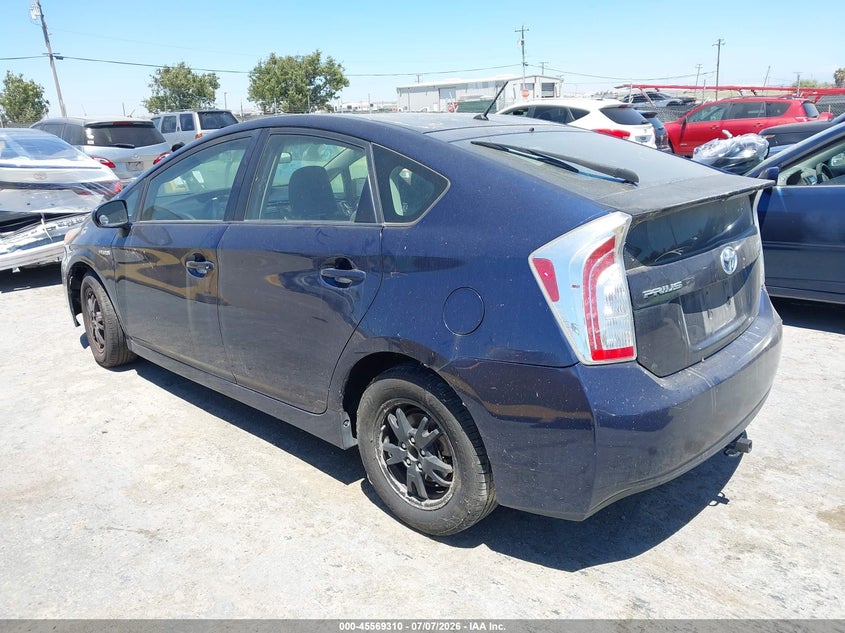 2013 Toyota Prius VIN JTDKN3DU0D1734758 IAAI salvage auction — NORMAL WEAR, Clear - Dealer Only (California), sold $3,000 on 2026-07-16 (photo 3)