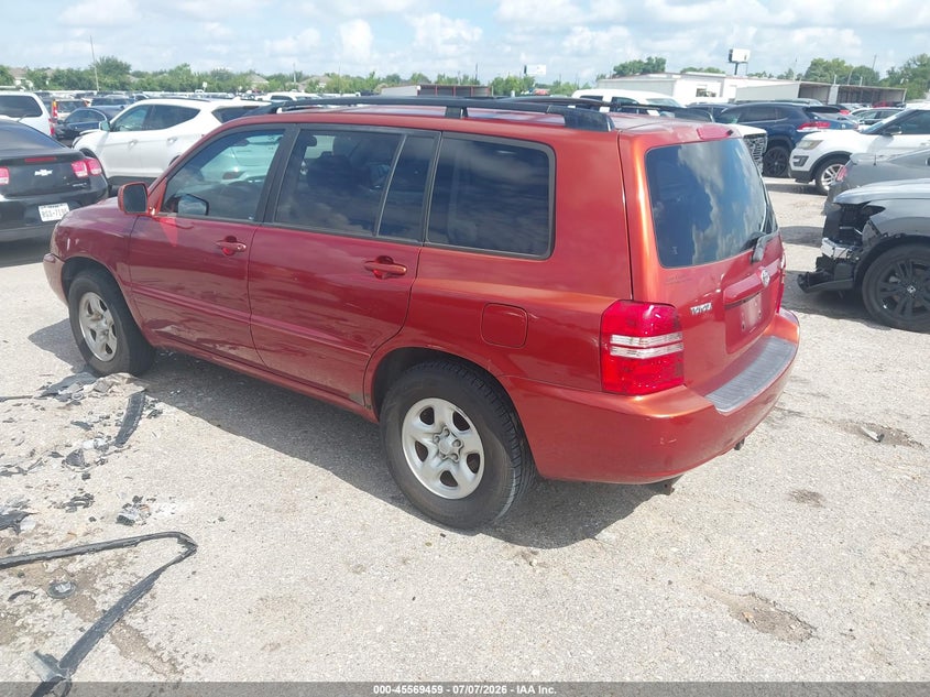 2003 Toyota Highlander VIN JTEGD21A530053542 IAAI salvage auction — NORMAL WEAR, Original (Texas), sold $475 on 2026-07-29 (photo 3)