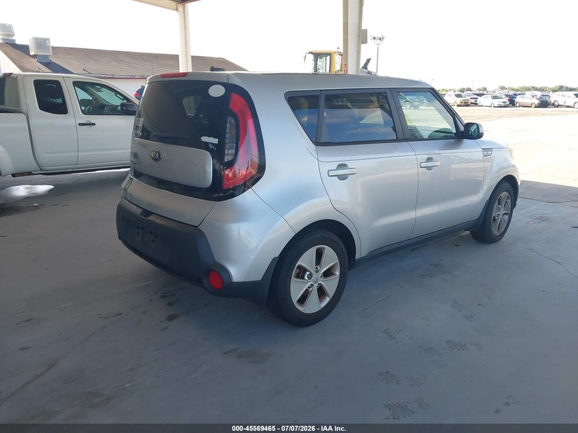 2016 Kia Soul VIN KNDJN2A29G7875032 IAAI salvage auction — NORMAL WEAR, Clear (Florida), sold $675 on 2026-07-15 (photo 4)
