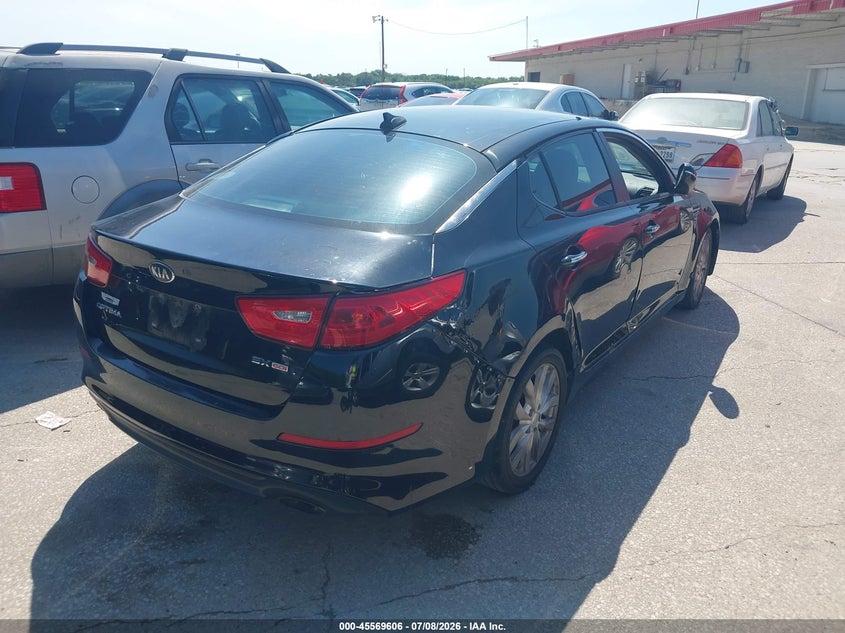 2015 Kia Optima VIN 5XXGR4A74FG380538 IAAI salvage auction — NORMAL WEAR, Original (Texas), sold $575 on 2026-07-29 (photo 4)