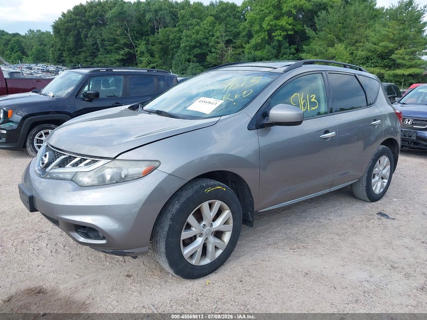 2012 Nissan Murano VIN JN8AZ1MW4CW203493 IAAI salvage auction — NORMAL WEAR, Clear-Endorsement (Wisconsin), sold $250 on 2026-07-18 (photo 2)