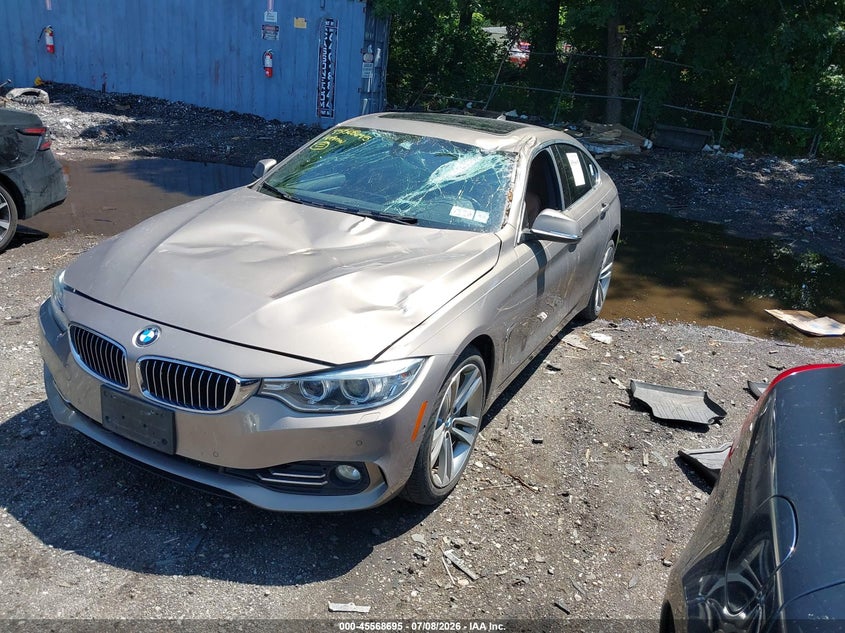 2016 BMW 4er VIN WBA4B3C57GG344377 IAAI salvage auction — FRONT & REAR, Mv-907A (New York), sold $875 on 2026-07-28 (photo 2)