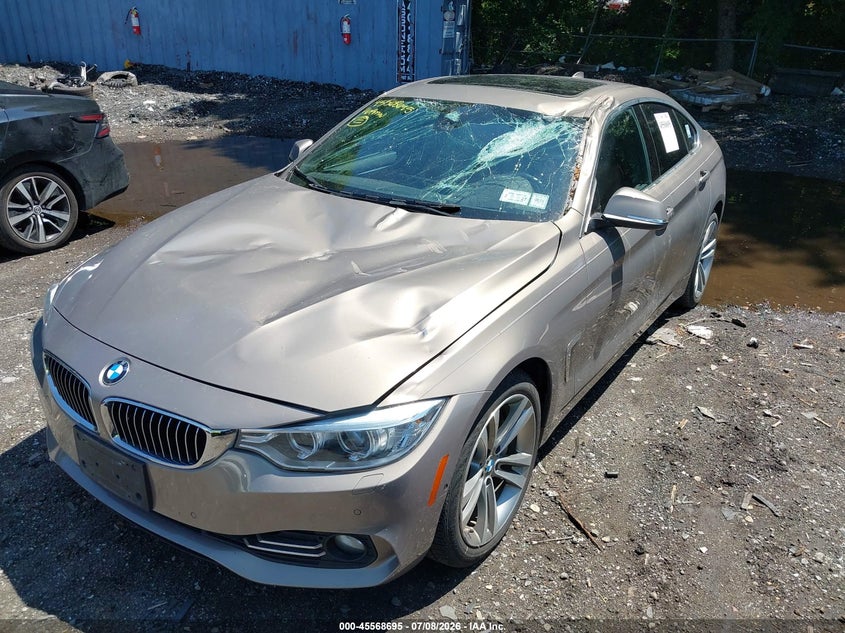 2016 BMW 4er VIN WBA4B3C57GG344377 IAAI salvage auction — FRONT & REAR, Mv-907A (New York), sold $875 on 2026-07-28 (photo 6)