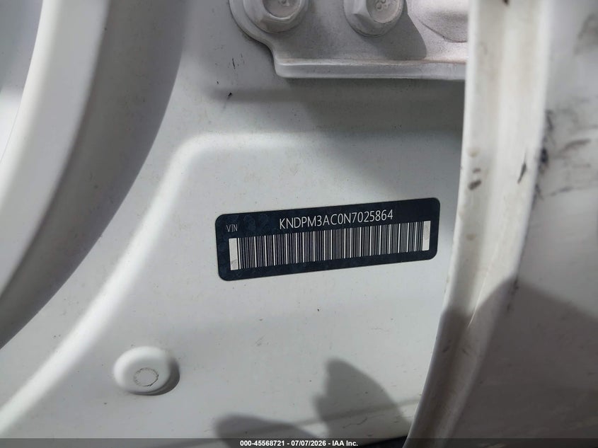 2022 Kia Sportage VIN KNDPM3AC0N7025864 IAAI salvage auction — REAR END, Salvage Title, sold $3,150 on 2026-07-23 (photo 9)