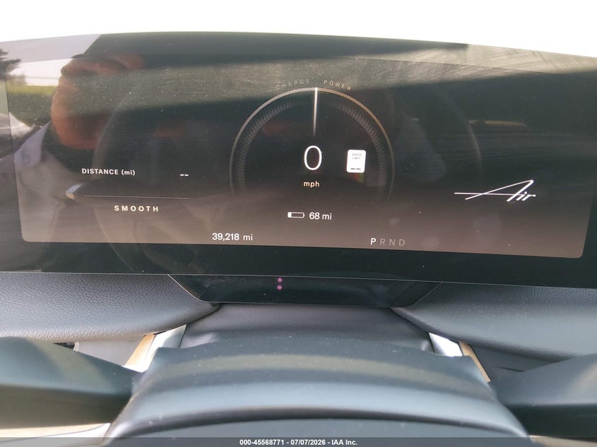 2023 Lucid Air VIN 50EA1TEA4PA005500 IAAI salvage auction — REAR END, Wait Title, sold $13,300 on 2026-09-01 (photo 7)