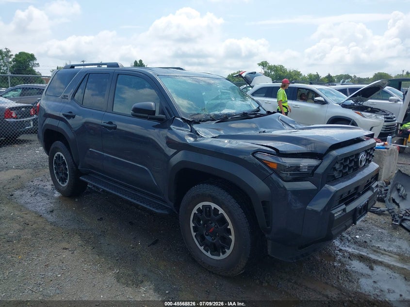 2026 Toyota 4runner VIN JTEVA5BR1T5124955 IAAI salvage auction — STORM DAMAGE, Salvage Title, sold $17,600 on 2026-07-28 (photo 1)