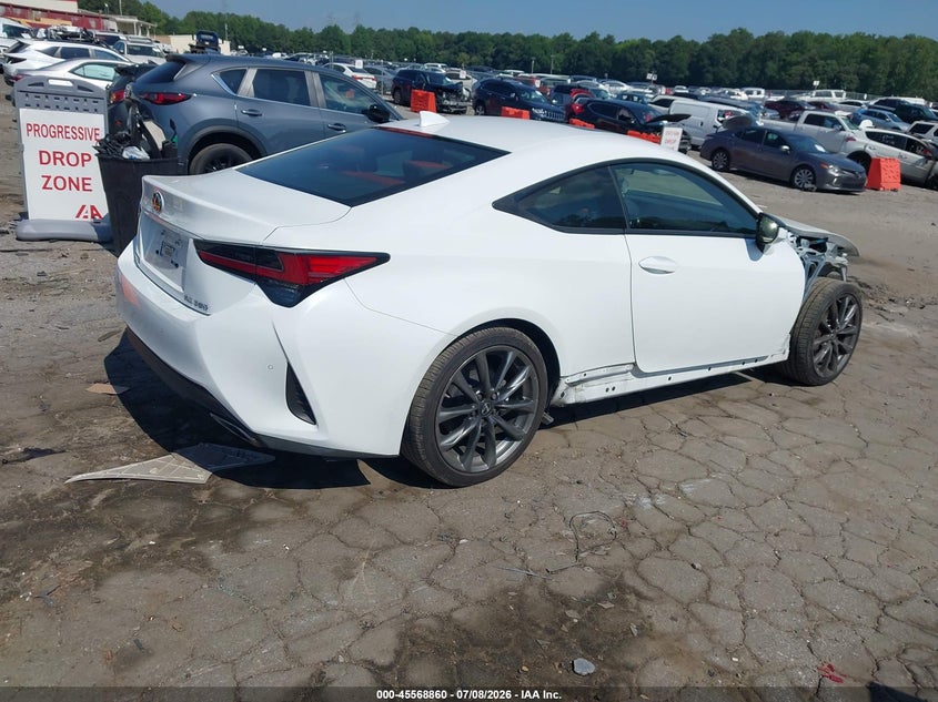 2019 Lexus Rc VIN JTHHZ5BC2K5020753 IAAI salvage auction — RIGHT FRONT, Salvage Title, sold $8,050 on 2026-09-09 (photo 4)