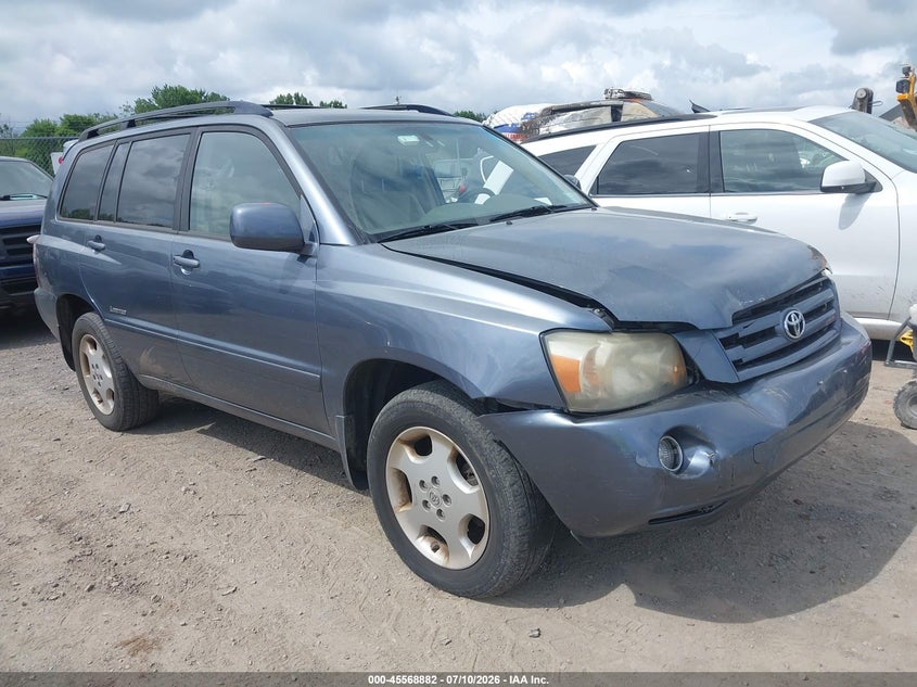 2006 Toyota Highlander VIN JTEEP21A760174821 IAAI salvage auction — FRONT END, Mv-907A (New York), sold $925 on 2026-07-18 (photo 1)
