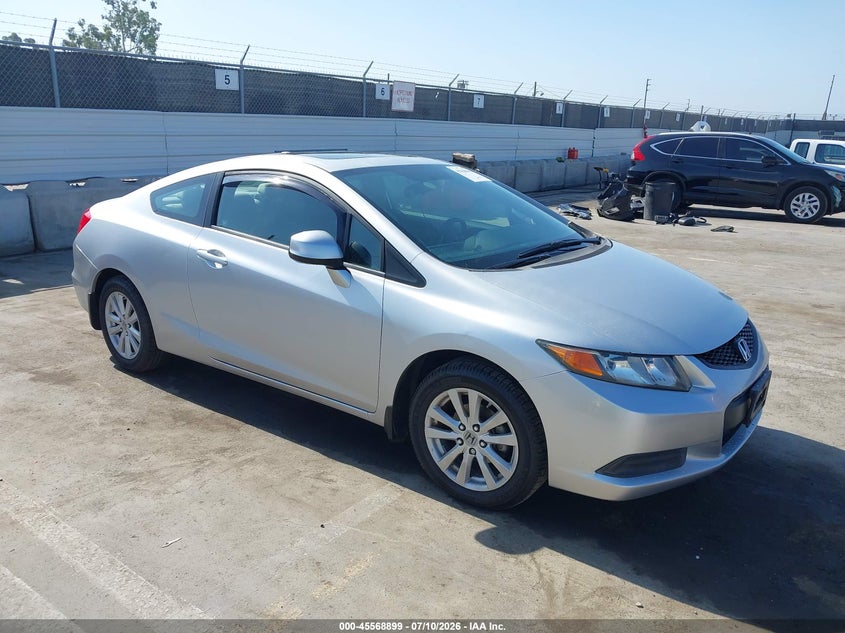 2012 Honda Civic VIN 2HGFG3B88CH536366 IAAI salvage auction — SIDE, Salvage (California), sold $1,650 on 2026-07-31 (photo 1)