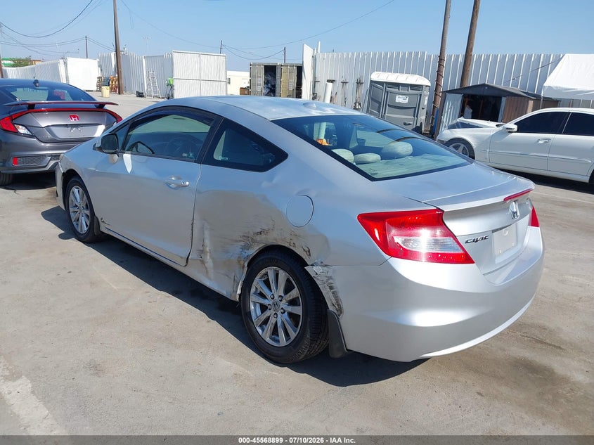 2012 Honda Civic VIN 2HGFG3B88CH536366 IAAI salvage auction — SIDE, Salvage (California), sold $1,650 on 2026-07-31 (photo 3)