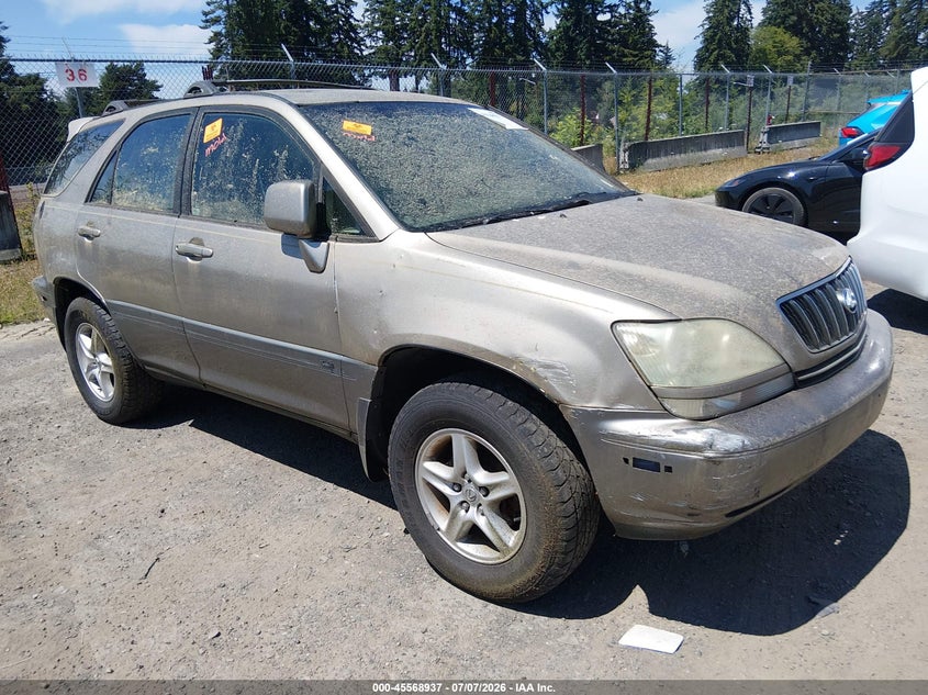 2001 Lexus Rx 300 VIN JTJHF10U810220480 IAAI salvage auction — NORMAL WEAR, Clear (Washington), sold $675 on 2026-07-15 (photo 1)