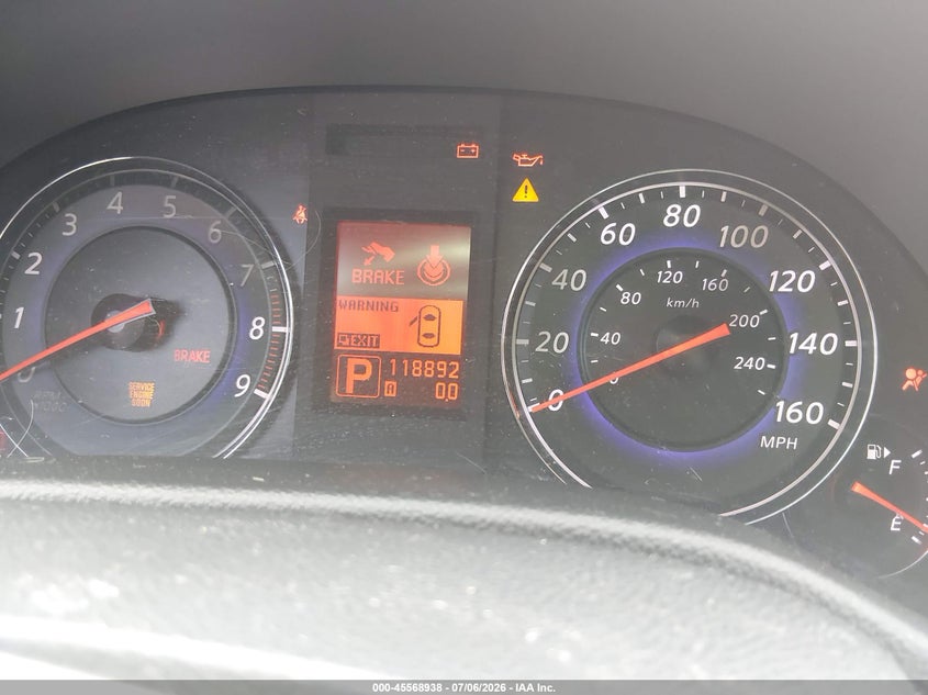 2009 Infiniti G37 VIN JNKCV61E09M308253 IAAI salvage auction — NORMAL WEAR, Clear (Louisiana), sold $1,500 on 2026-07-20 (photo 7)